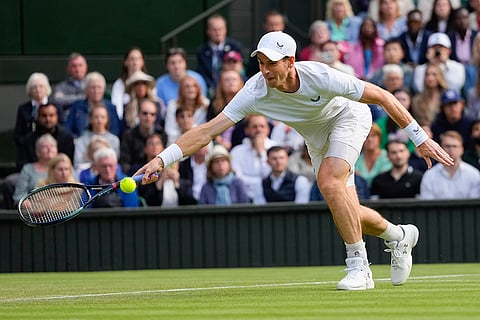 Britain's Andy Murray in action